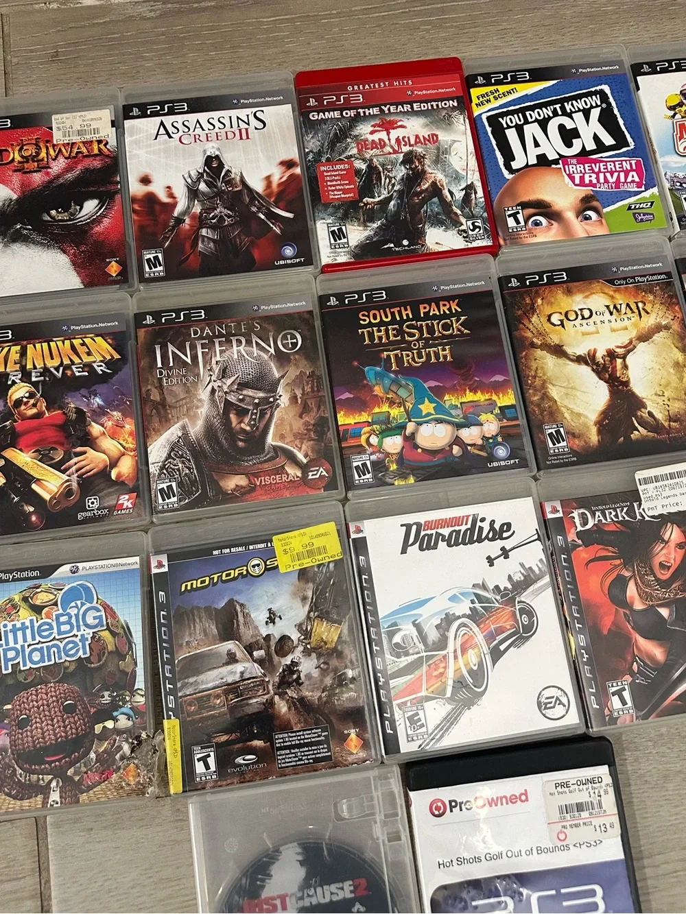 VTG PlayStation 3 Video Games Lot (20) God Of War: Origins Collection & Burnout
